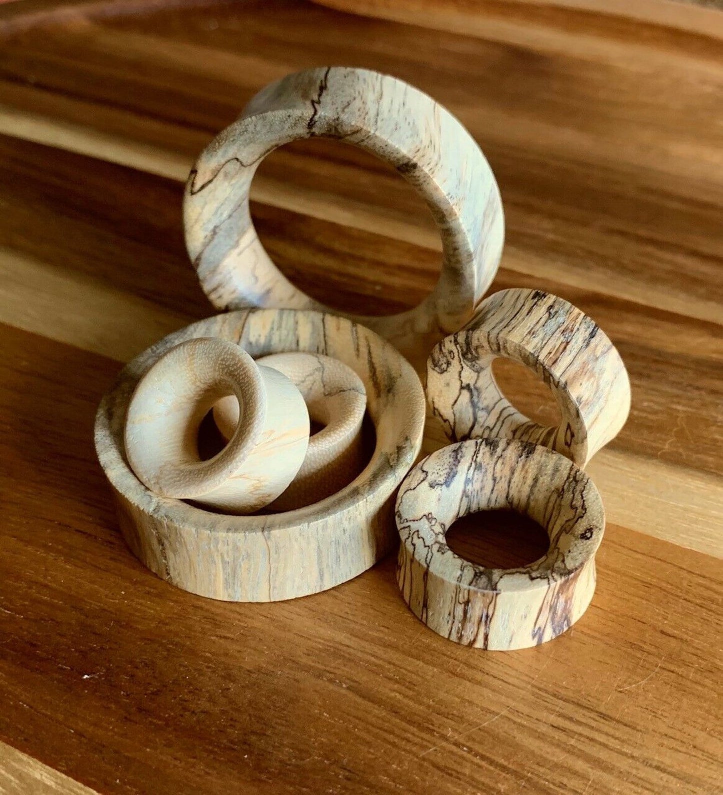PAIR of Stunning Organic Tamarind Wood Tunnel/Plugs - Gauges 0g (8mm) up to 2" (50mm) available!