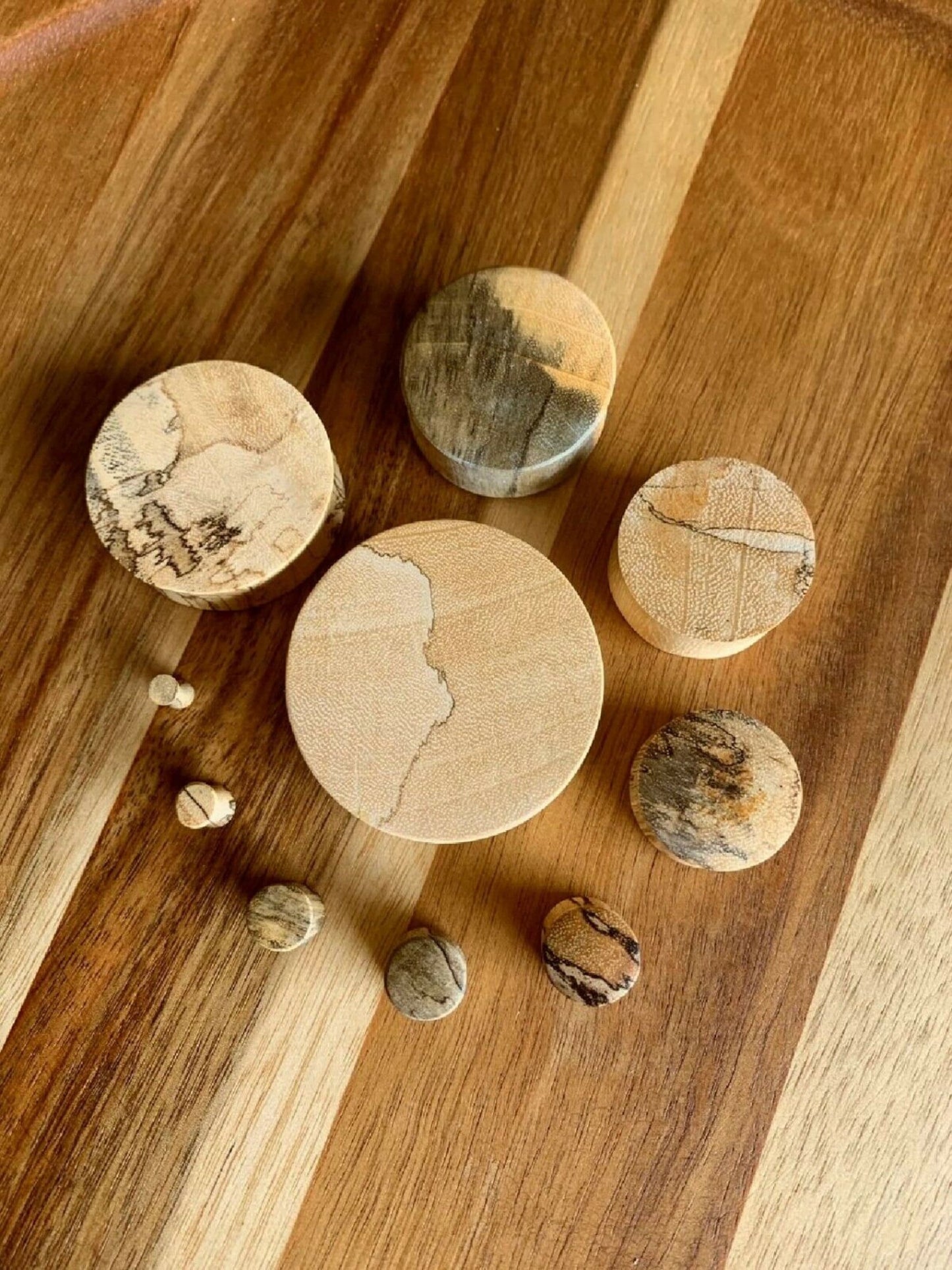 PAIR of Beautiful Organic Tamarind Wood Plugs - Gauges 8g (3.2mm) up to 2" (50mm) available!