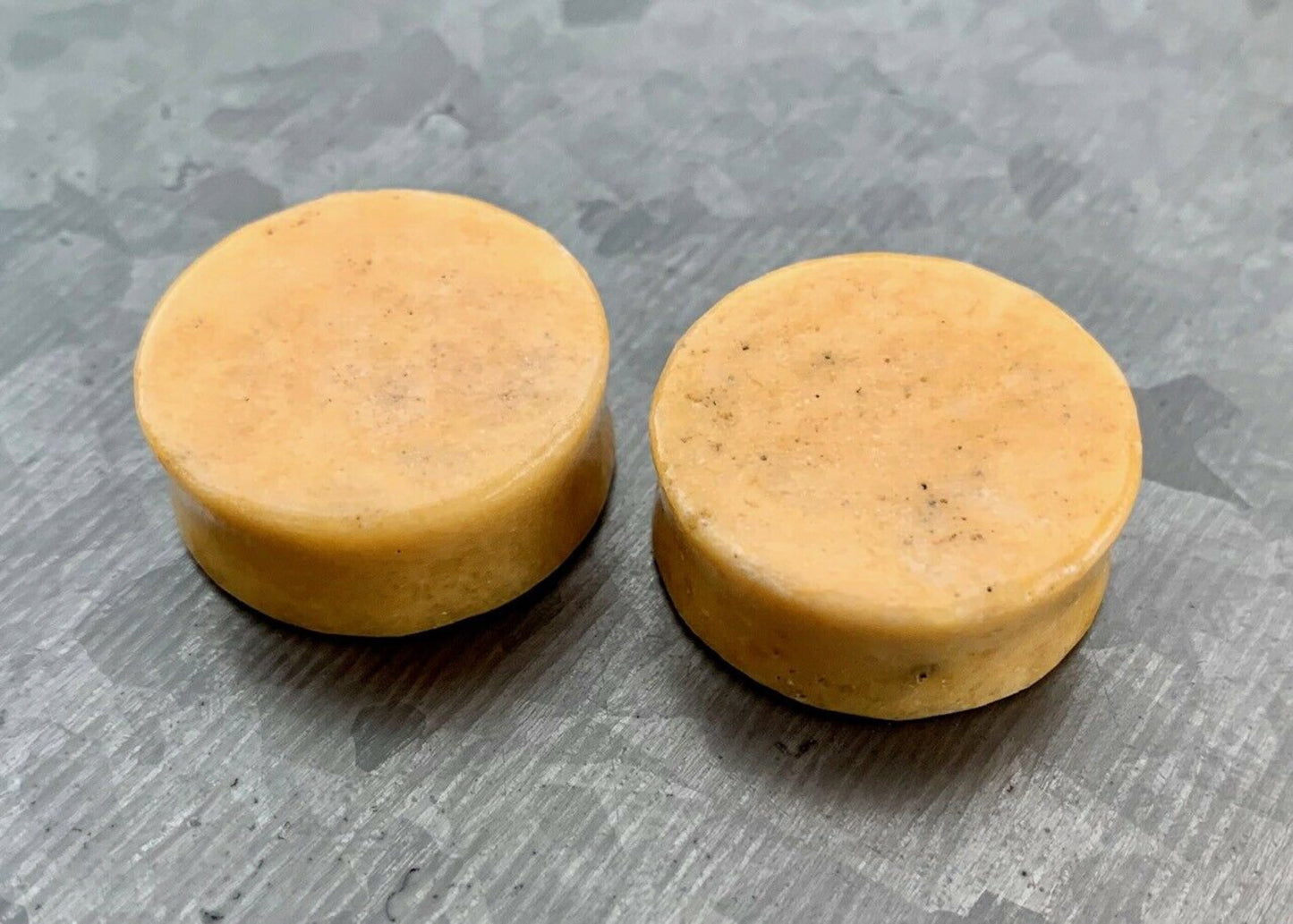 PAIR of Unique Yellow Burmese Organic Stone Plugs - Gauges 6g (4mm) up to 1" (25mm) available!