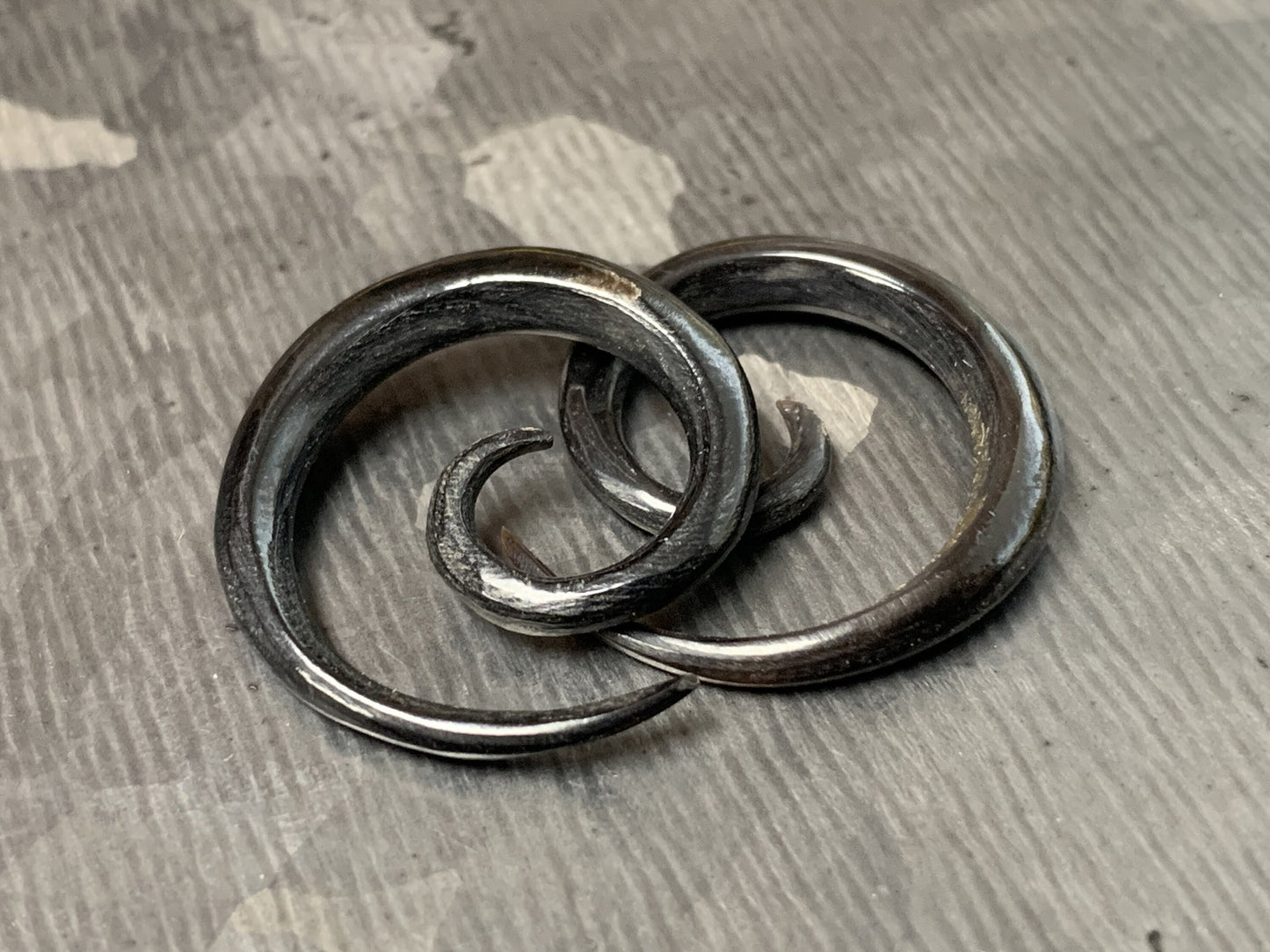 Pair of Original Spiral Organic Buffalo Horn Tapers/Plugs - Gauges 6g (4mm) up to 00g (10mm) available!
