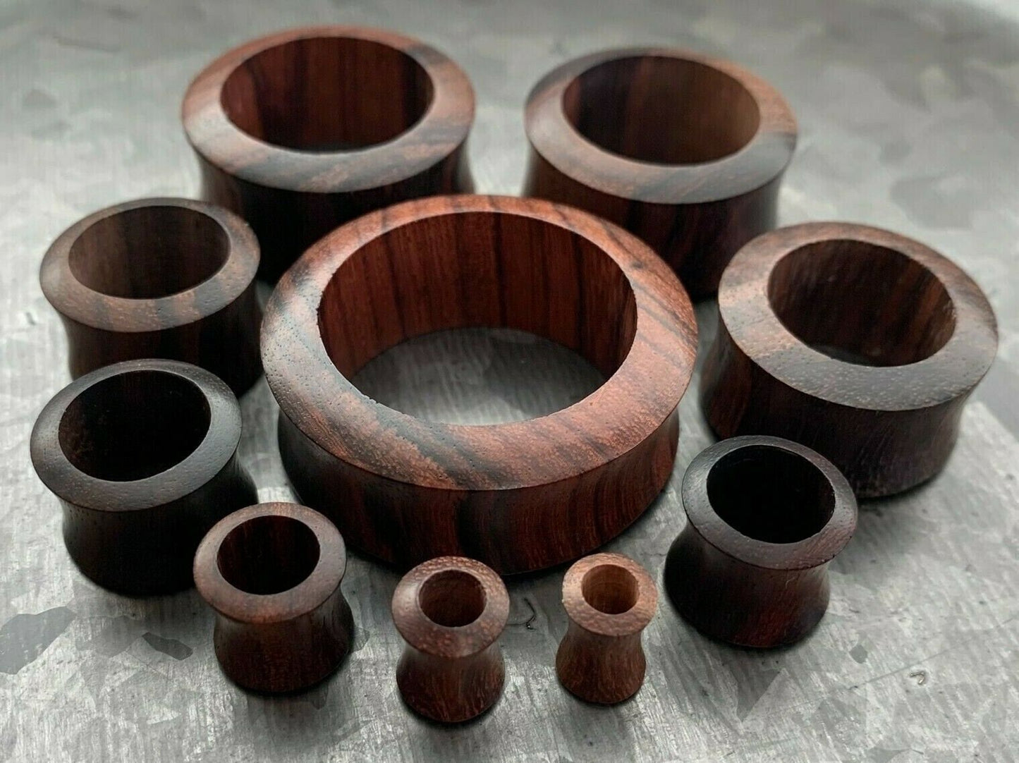 PAIR of Unique Organic Sono Wood Tunnels/Plugs - Gauges 2g (6mm) up to 1&1/2" (38mm) available!