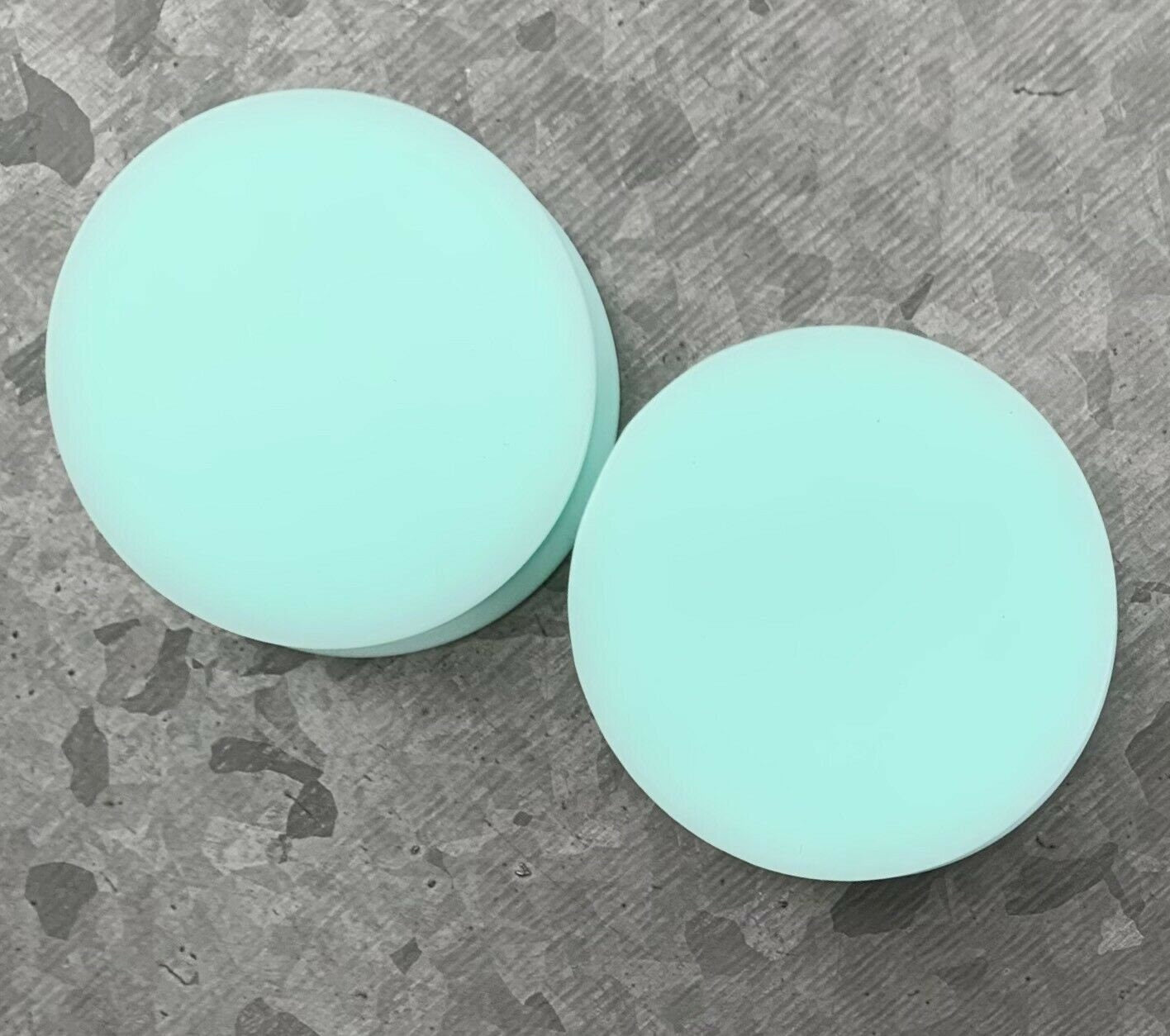 PAIR of Stunning Teal Solid Silicone Double Flare Plugs - Gauges 2g (6mm) up to 2" (51mm) available!