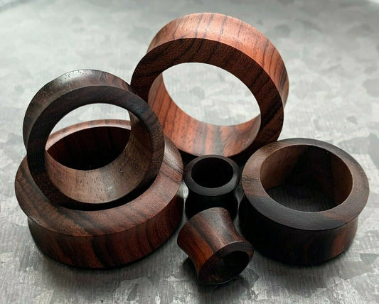 PAIR of Unique Organic Sono Wood Tunnels/Plugs - Gauges 2g (6mm) up to 1&1/2" (38mm) available!