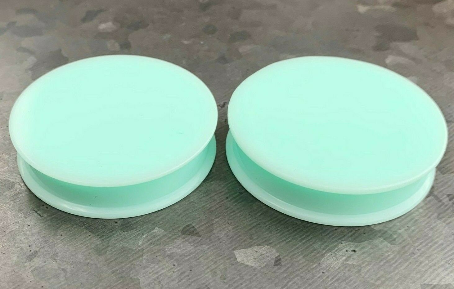 PAIR of Stunning Teal Solid Silicone Double Flare Plugs - Gauges 2g (6mm) up to 2" (51mm) available!