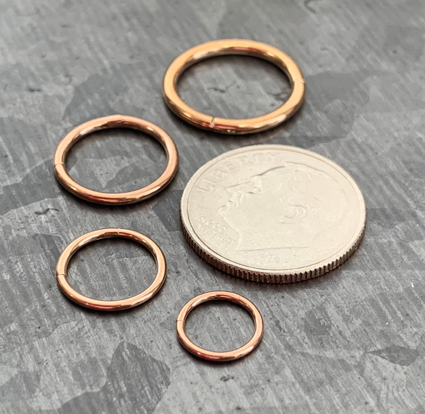 1 Piece of Stunning Rose Gold Hinged Segment Septum Ring/Hoop - Gauges 10g, 12g, 14g, 16g, 18g & 20g available!