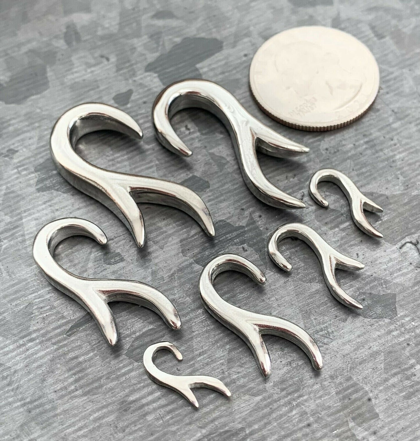 PAIR of Stunning Surgical Steel Serpentine Tapers/Plugs - Expander - Gauges 14g (1.6mm) thru 2g (6mm) Available!