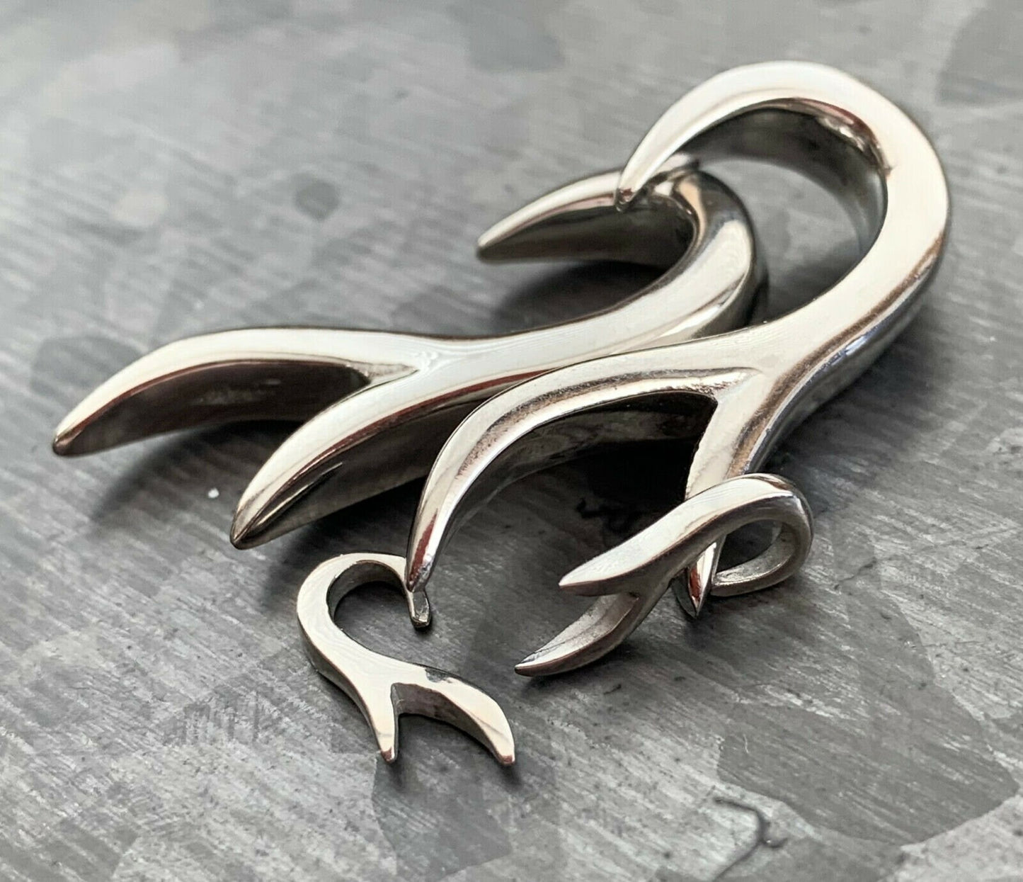 PAIR of Stunning Surgical Steel Serpentine Tapers/Plugs - Expander - Gauges 14g (1.6mm) thru 2g (6mm) Available!