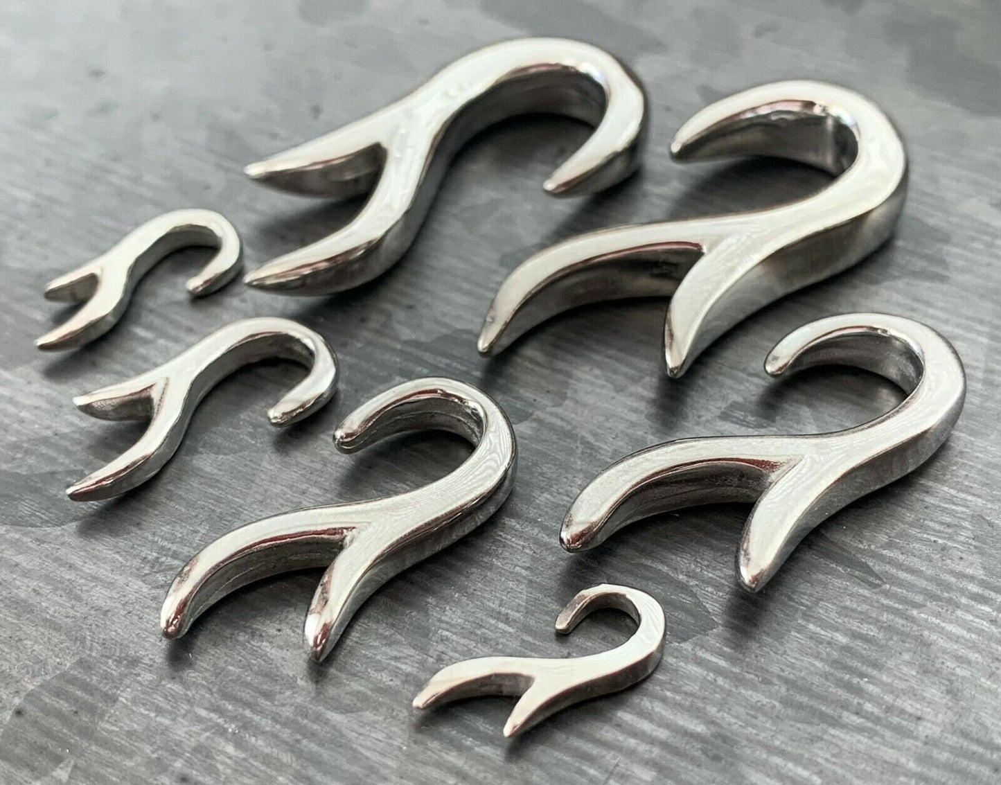 PAIR of Stunning Surgical Steel Serpentine Tapers/Plugs - Expander - Gauges 14g (1.6mm) thru 2g (6mm) Available!