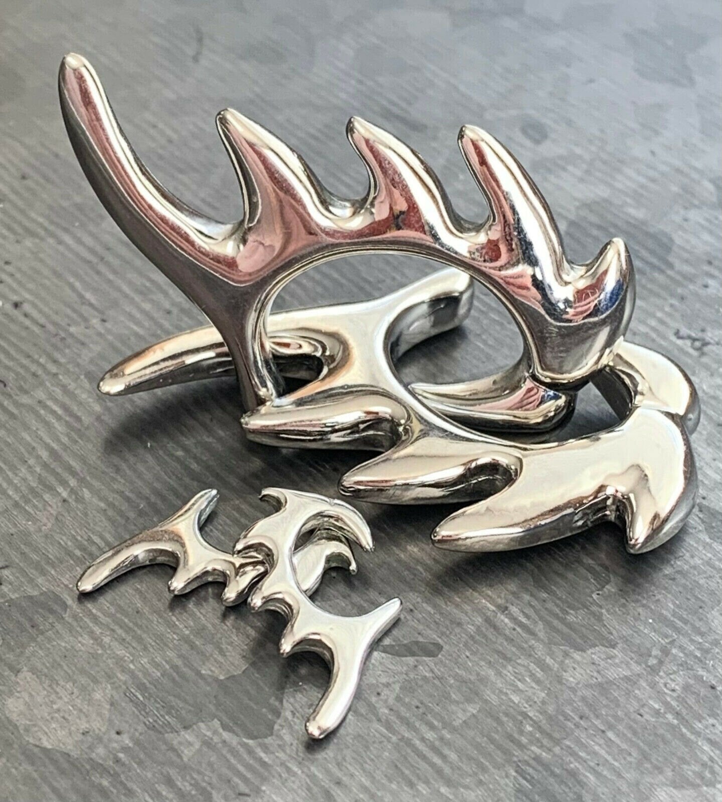 PAIR of Unique Surgical Steel Saw Blade / Claw Tapers/Plugs - Expanders - Gauges 14g (1.6mm) thru 2g (6mm) Available!