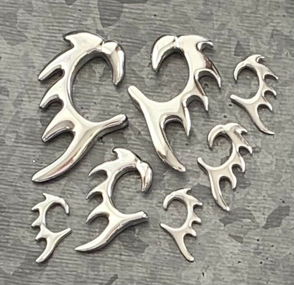 PAIR of Unique Surgical Steel Saw Blade / Claw Tapers/Plugs - Expanders - Gauges 14g (1.6mm) thru 2g (6mm) Available!