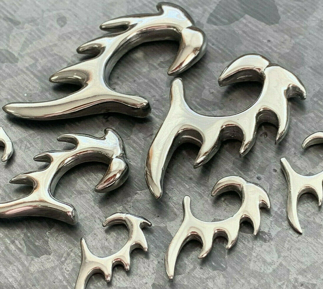 PAIR of Unique Surgical Steel Saw Blade / Claw Tapers/Plugs - Expanders - Gauges 14g (1.6mm) thru 2g (6mm) Available!