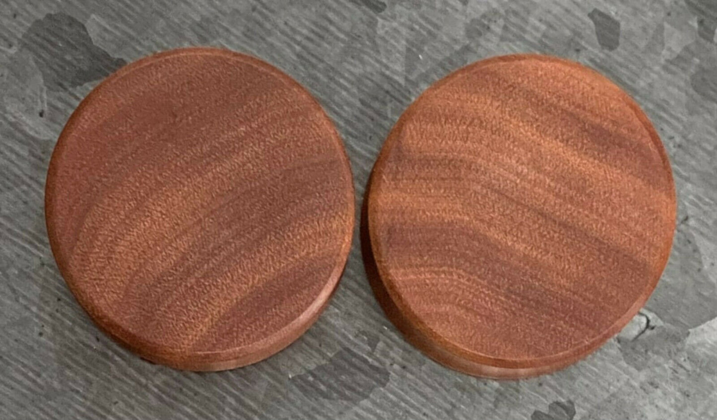 PAIR of Stunning Solid Organic Sawo Wood Double Flare Flat Plugs - Gauges 2g (6mm) up to 1&1/2" (38mm) available!