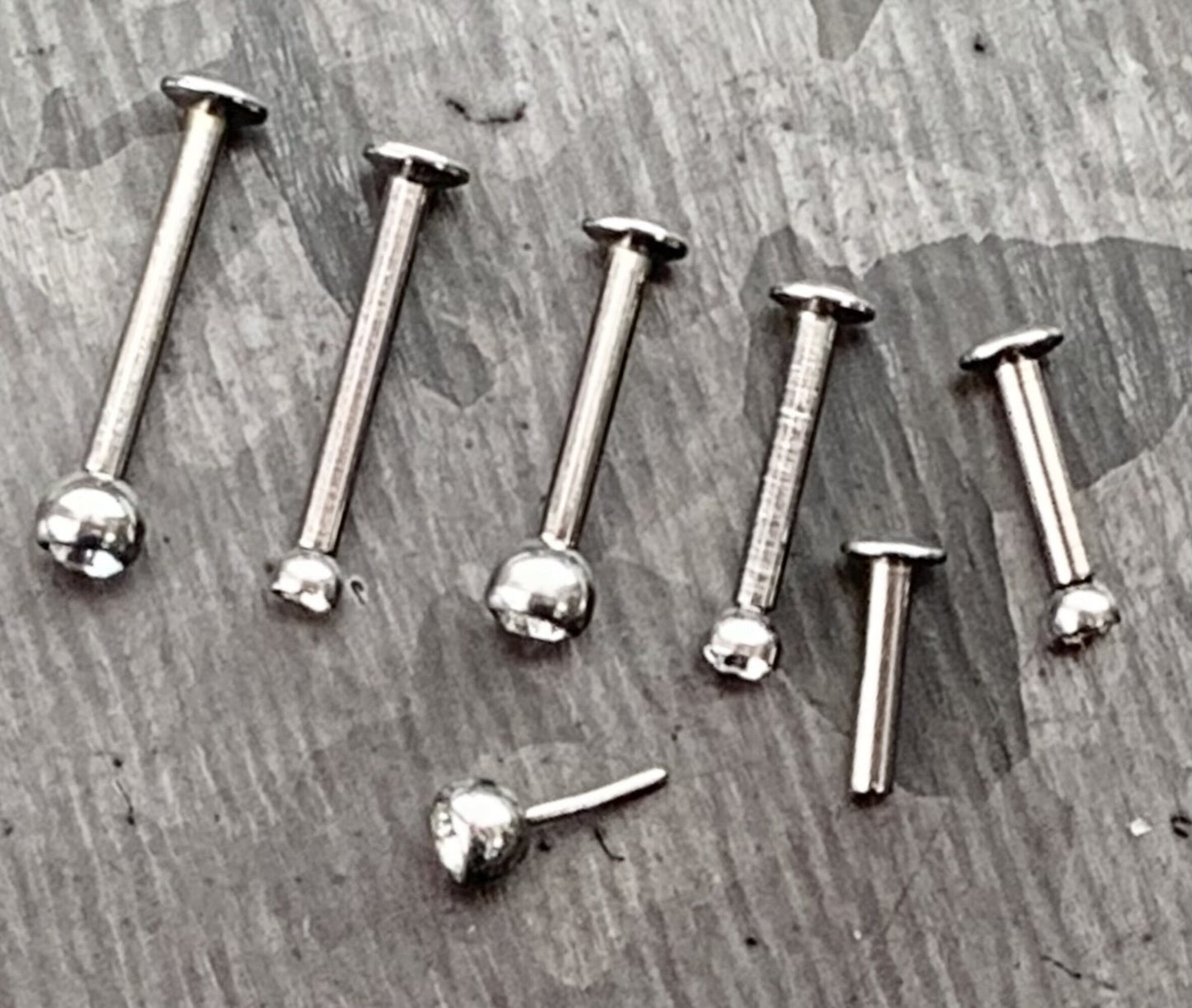 1 Piece of Stunning Push In Press Fit CZ Gem Labret Stud Lip Ring - 16g - Gem Size: 2mm, 3mm - Length 6mm, 8mm, 10mm Available!