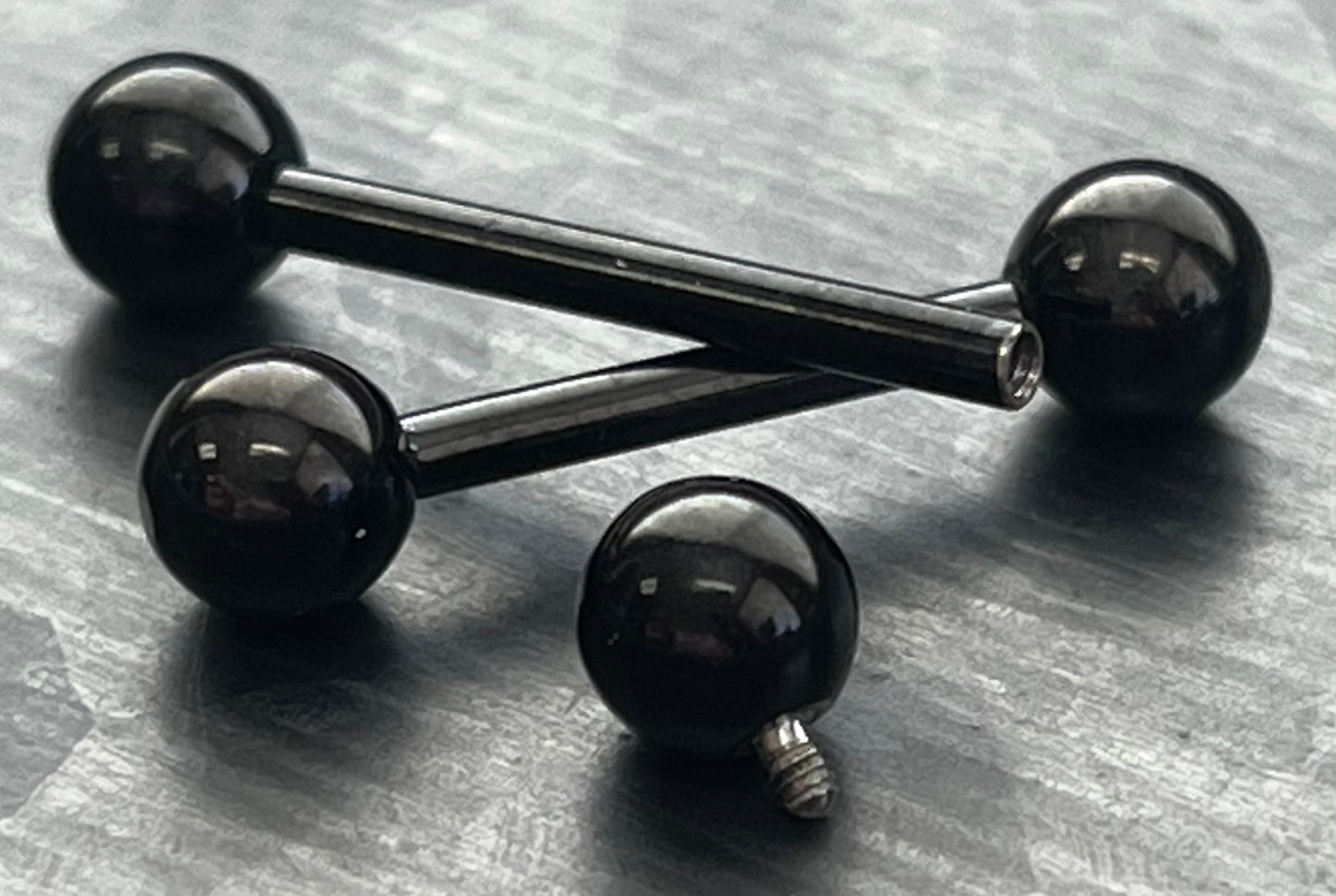 1 Piece of Implant Grade Titanium Internally Threaded Industrial Barbell - Tongue - 14g - Wearable Length 12mm or 16mm, 7 Colors Available!