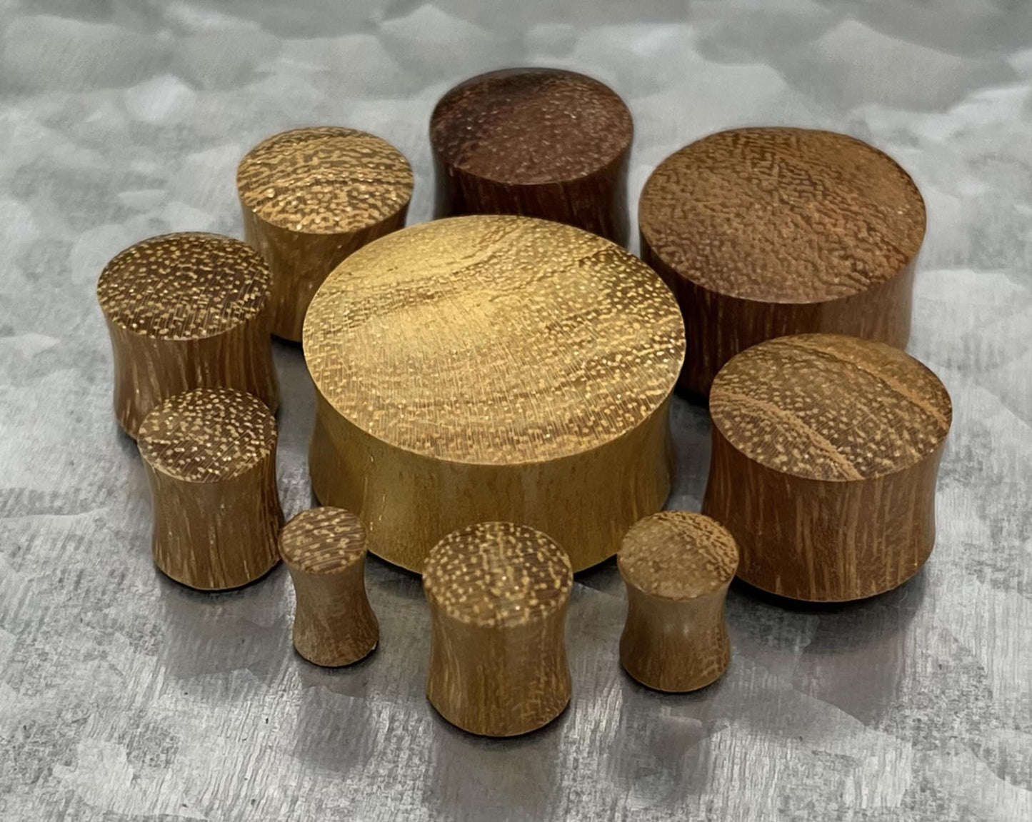 PAIR of Stunning Organic Golden Jackfruit Wood Plugs - Gauges 8g (3.2mm) thru 15/16" (24mm) Available!