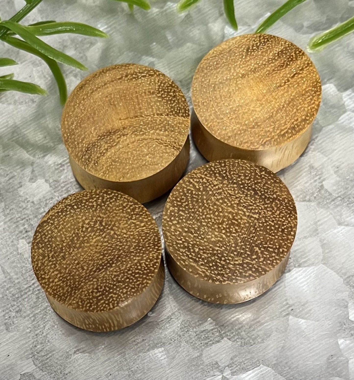 PAIR of Stunning Organic Golden Jackfruit Wood Plugs - Gauges 8g (3.2mm) thru 15/16" (24mm) Available!