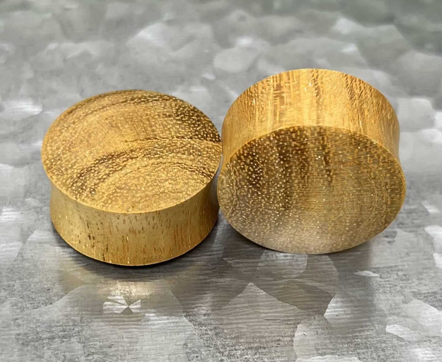 PAIR of Stunning Organic Golden Jackfruit Wood Plugs - Gauges 8g (3.2mm) thru 15/16" (24mm) Available!