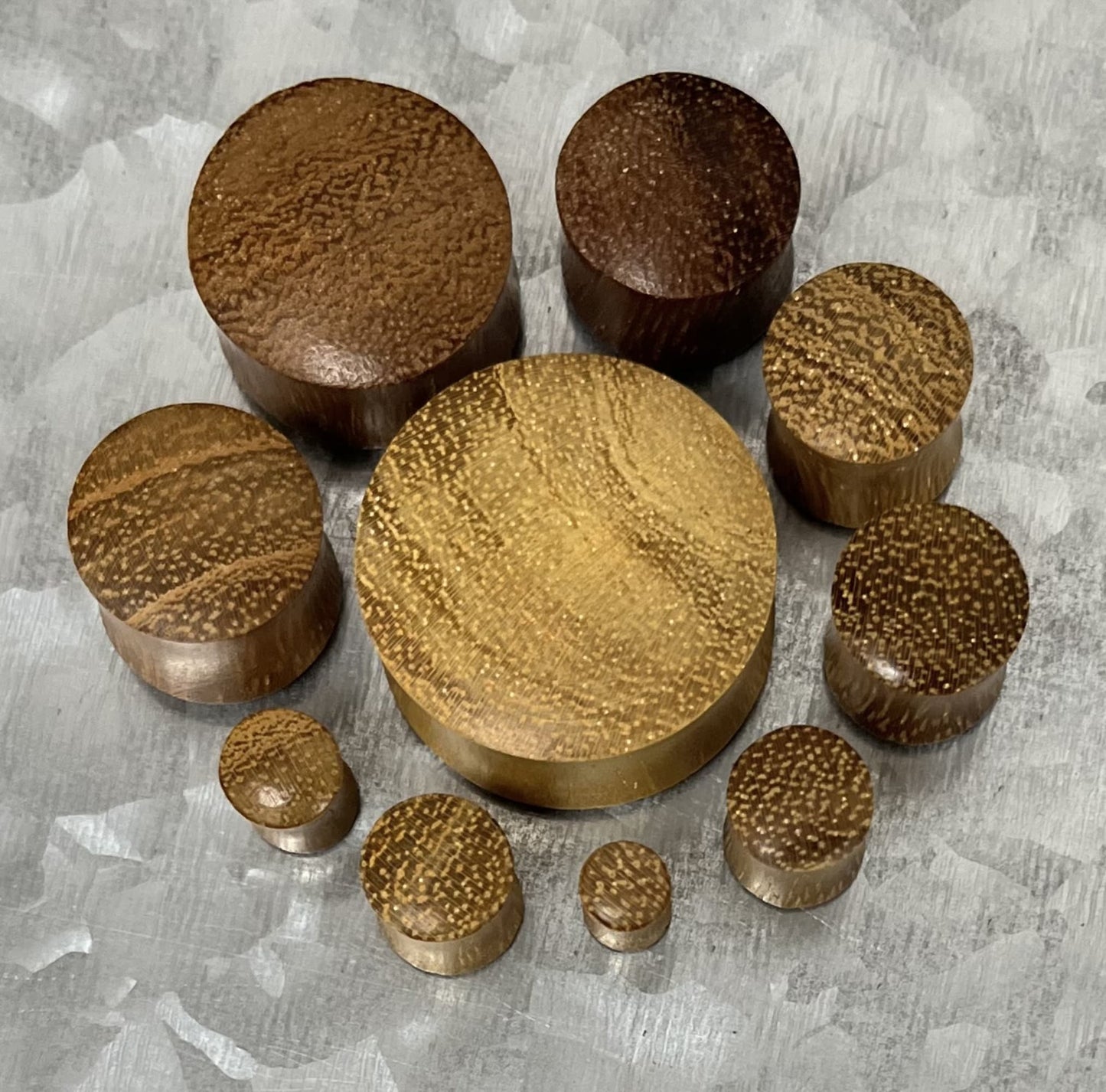 PAIR of Stunning Organic Golden Jackfruit Wood Plugs - Gauges 8g (3.2mm) thru 15/16" (24mm) Available!