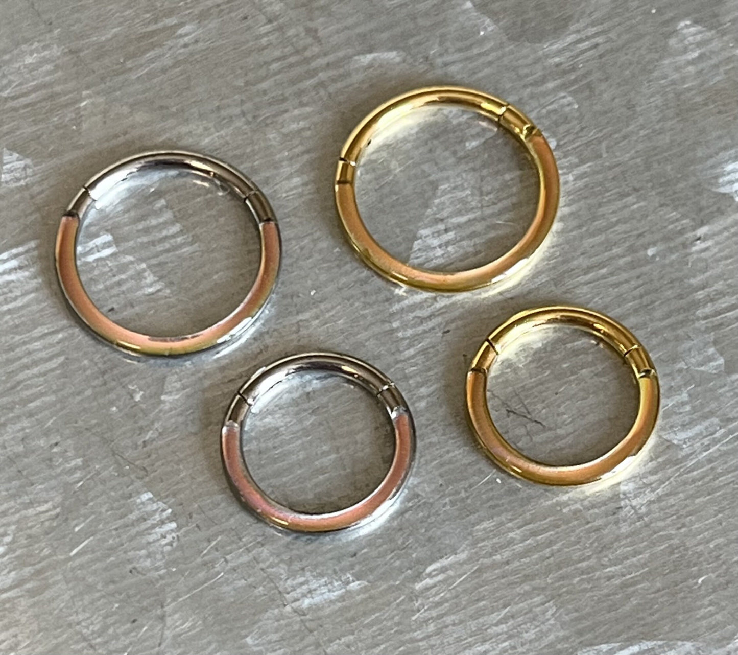 1pc of Stunning Photochromatic Titanium Hinged Sepetum Segment Ring - 16g - 8mm or 10mm Internal Diameter!