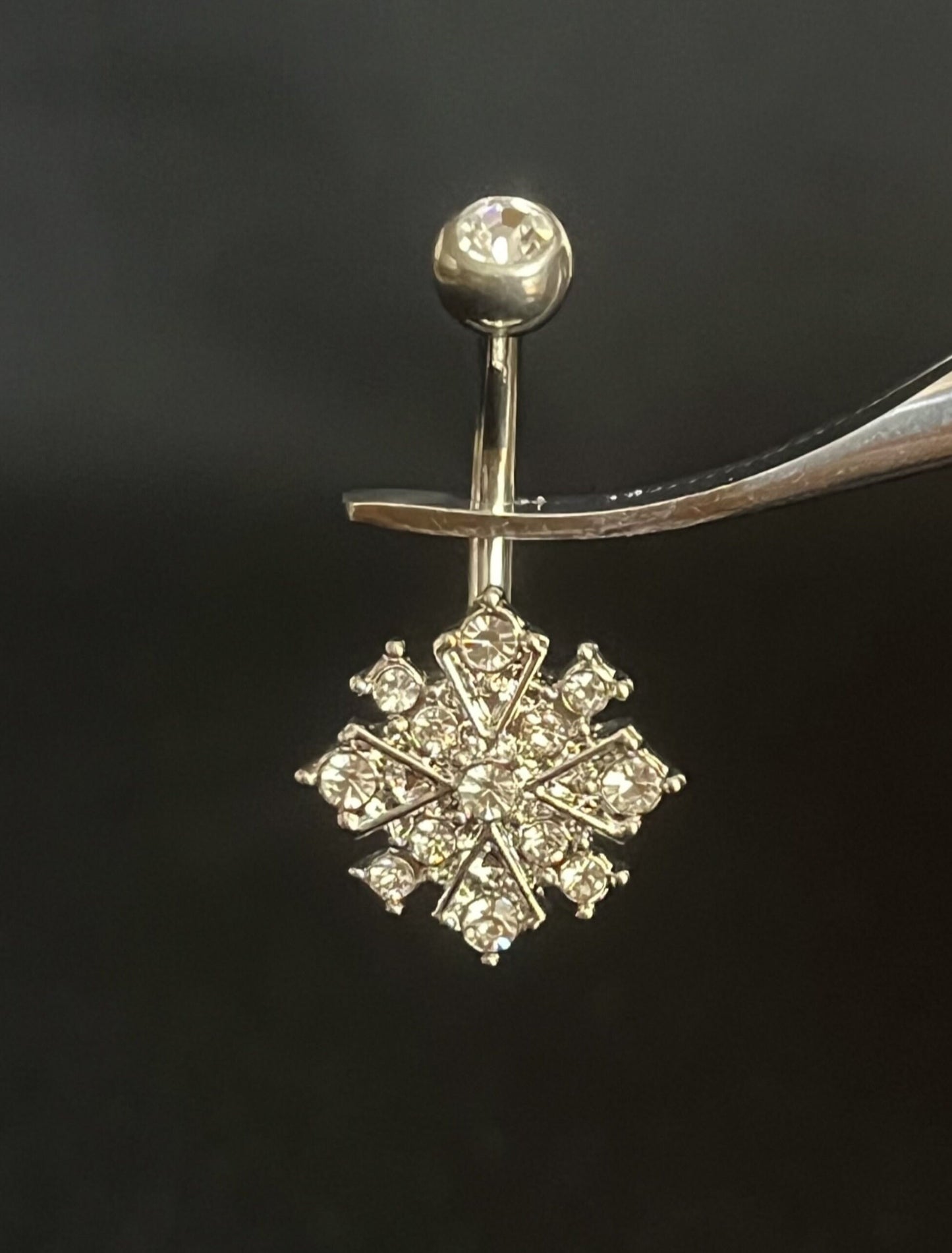 1 Piece Stunning CZ Gem Paved Starburst 316L Surgical Steel Navel / Naval Belly Ring - 14g - 10mm - Available in Gold, Rose Gold and Silver!