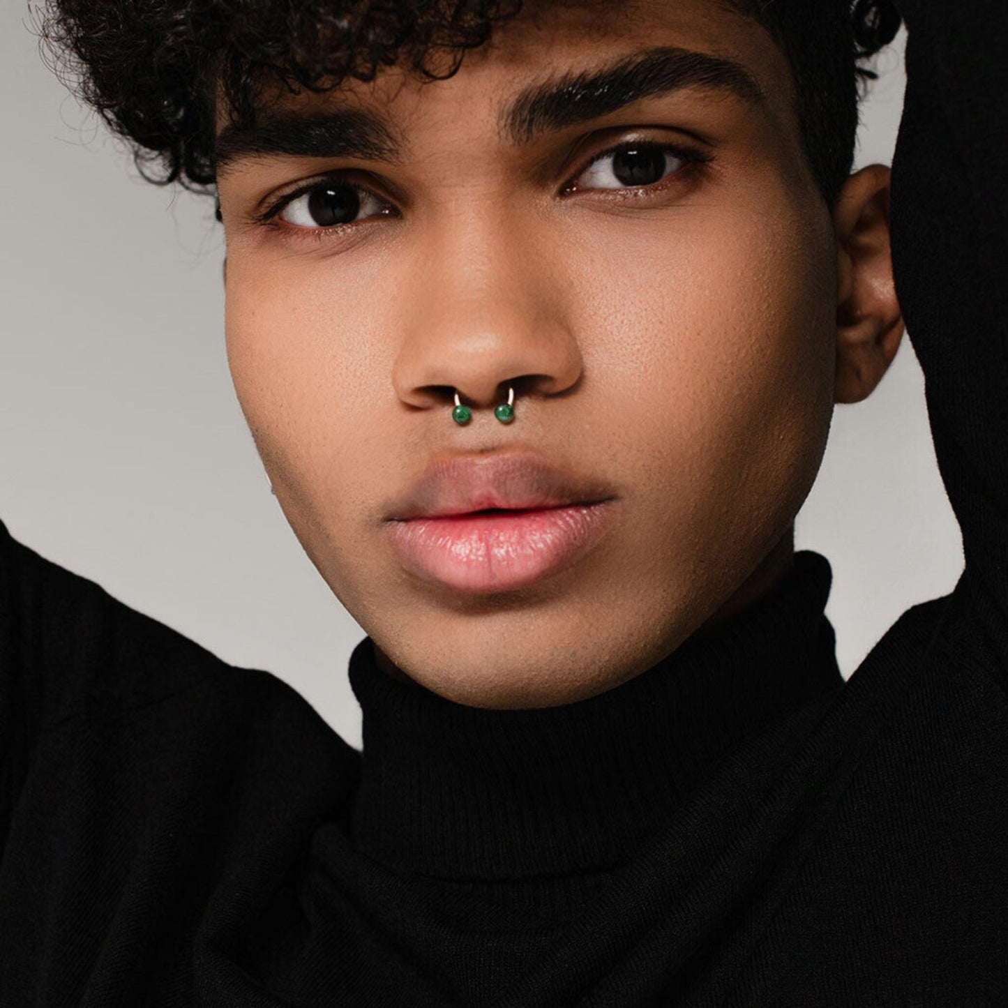 1 Piece of Stunning Semi Precious Stone Circular Internally Threaded Barbell Septum Ring - 16g - 8mm - You Choose Your Listed Stone!