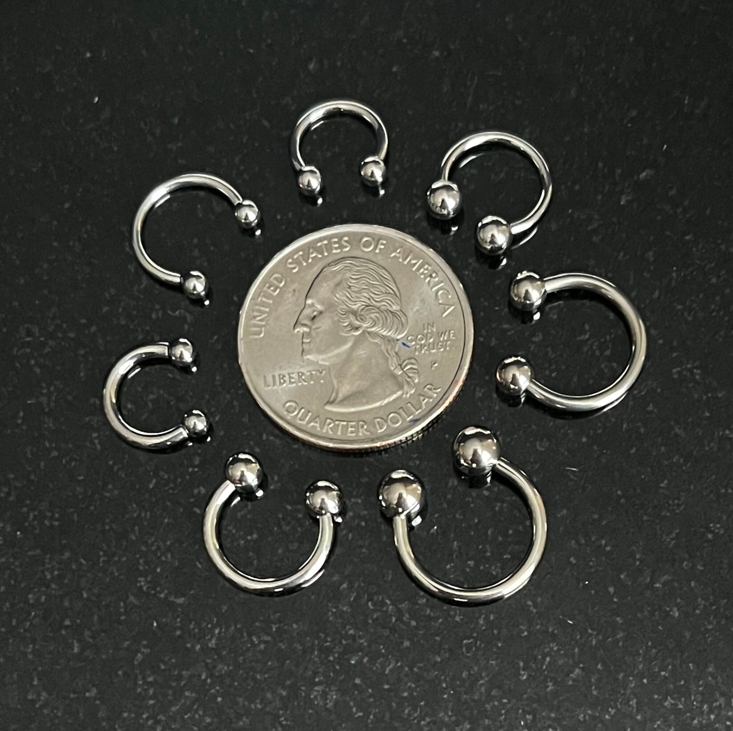 1pc Grade 23 Solid Titanium Horseshoe Circular Barbell 6ALV-ELI Implant Grade