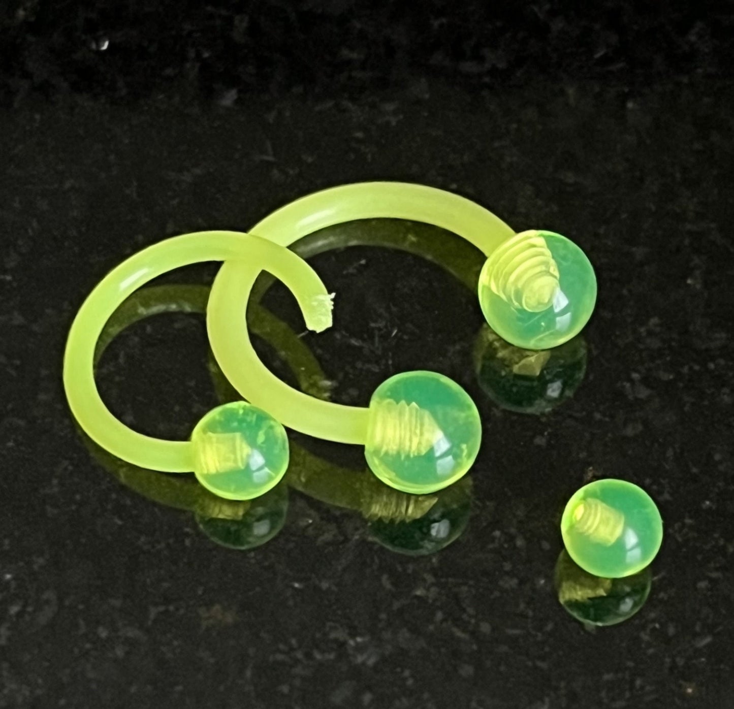 PAIR of Unique Flexible Circular Barbells Horseshoe Septum Ring -16g & 14g- Internal Diameter 8mm or 10mm -Available in a Variety of Colors!