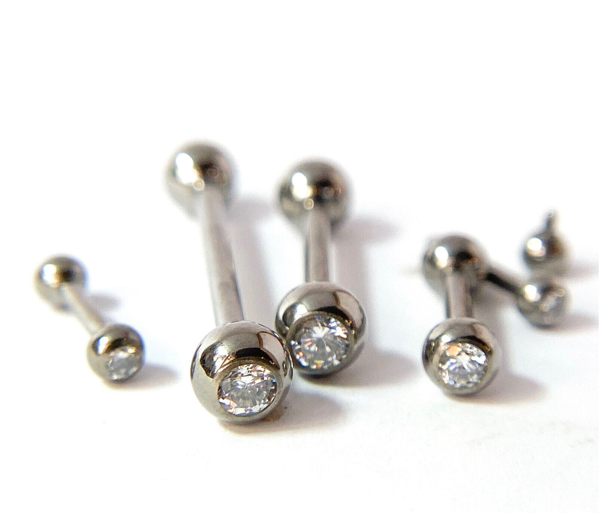 1pc Implant Grade Titanium Internally Threaded Barbell Tongue Tragus Nipple Ring