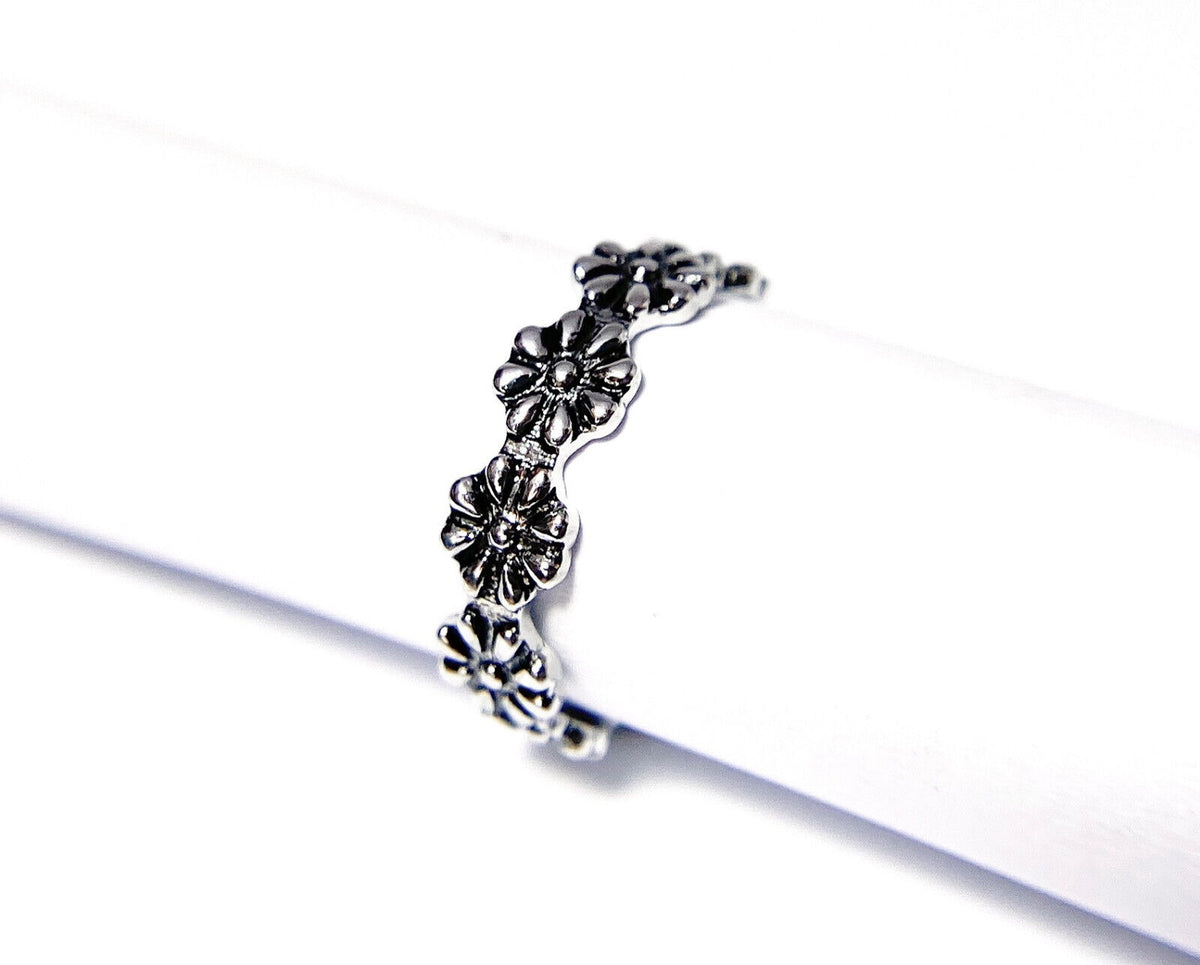 Linked Flowers Adjustable Mid Ring / Toe Ring