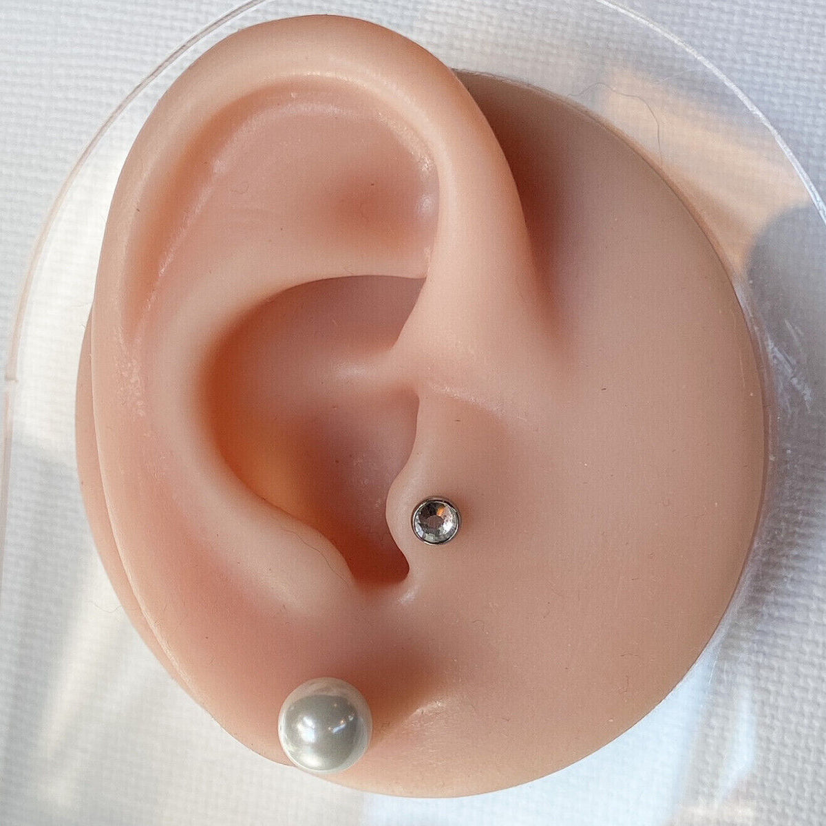 PAIR Synthetic Pearl 316L Surgical Steel Stud Earrings - choose from 3mm to 7mm