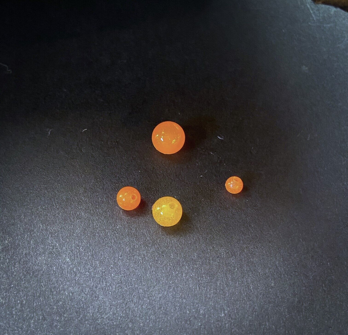 Body Jewelry Replacement Parts - 10pk Glow in the Dark Threaded Balls (Color: Orange)