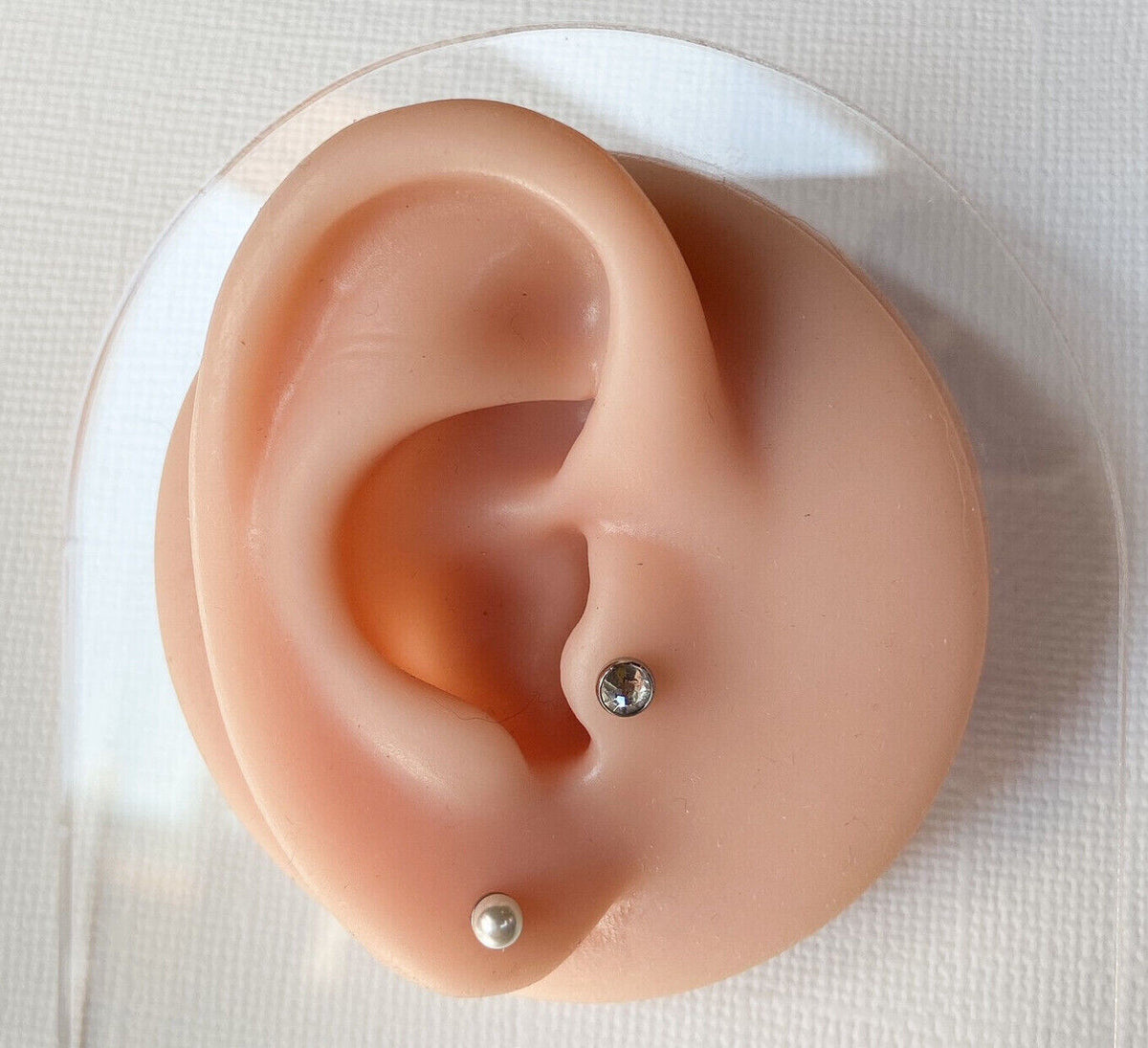 PAIR Synthetic Pearl 316L Surgical Steel Stud Earrings - choose from 3mm to 7mm