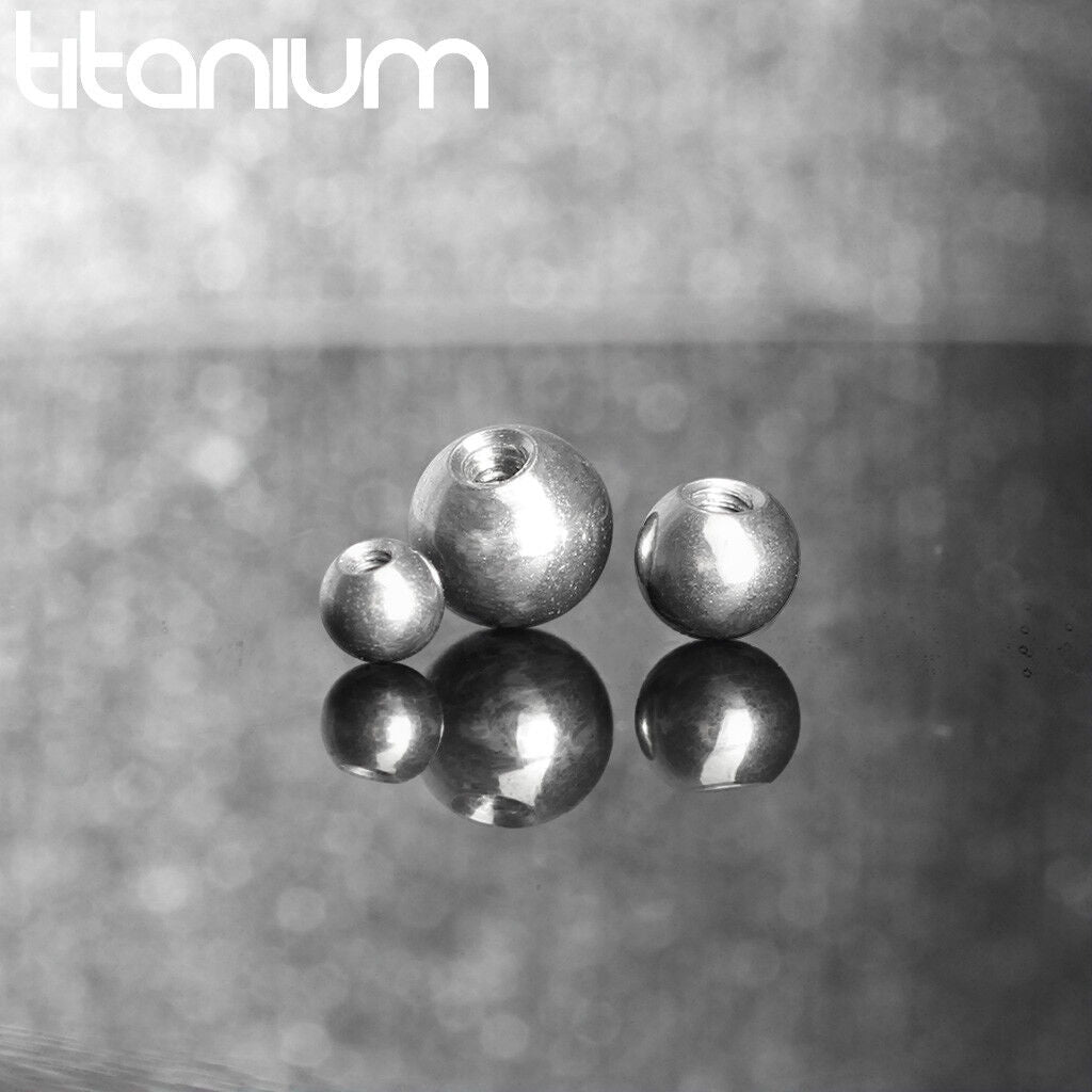 Body Jewelry Replacement Parts - 10pk Grade 23 Titanium Threaded Balls