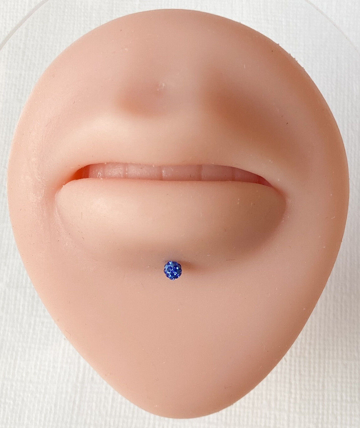 Internally Threaded Labret w/Ferido Crystal 3mm Gem Ball - CHOOSE YOUR COLOR