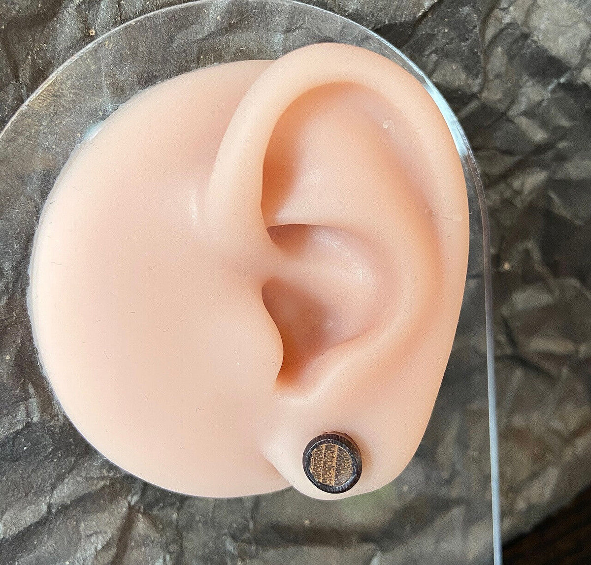 PAIR Concave Sono & Teak Wood Plugs Gauges Tunnels Earlets Piercing Body Jewelry
