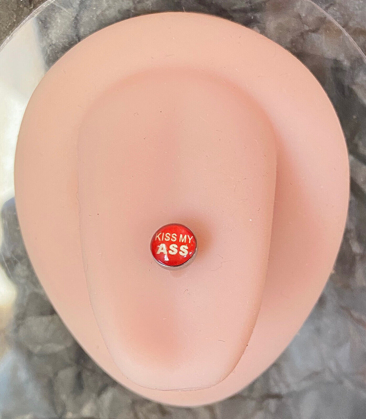 4pc Value Pack Epoxy Dome Bad Word Tongue Rings 14g Tounge Body Jewelry