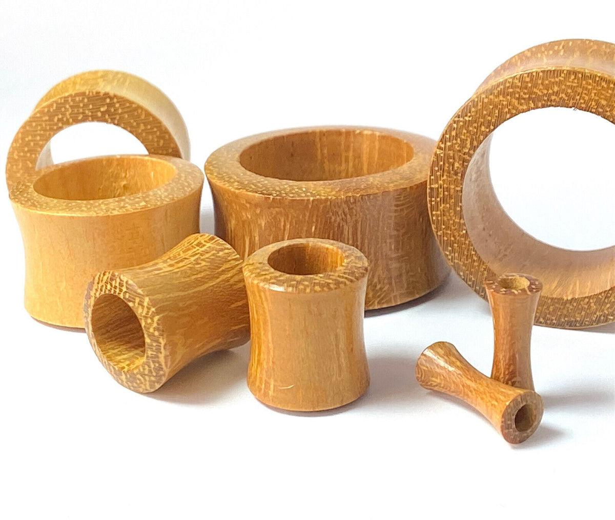 PAIR Jackfruit Wood Tunnels Plugs Organic Earlets Gauges Body Jewelry