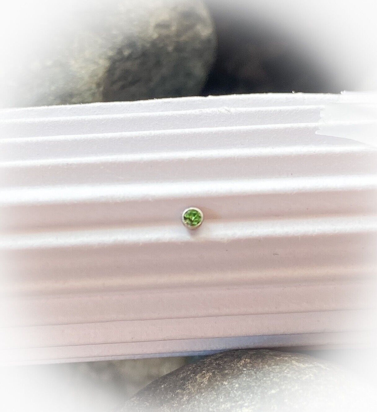 Body Jewelry Replacement Parts - 10pk Steel Internally Threaded 16g CZ Gems (Color: Green)