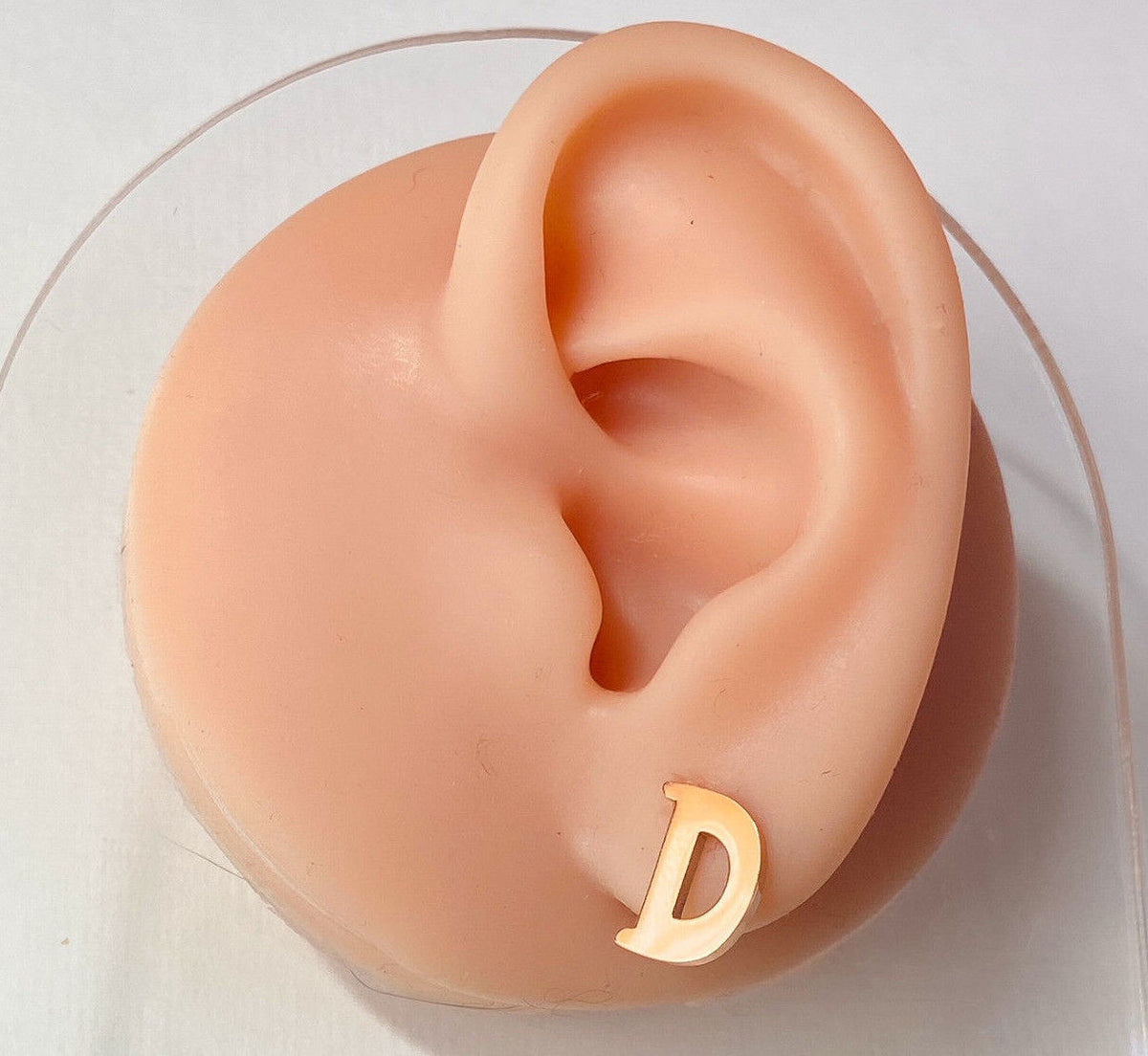 PAIR Rose Gold Plated Steel Initial / Alphabet 20g Earrings - A to Z available!