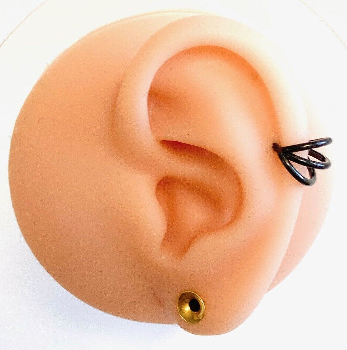 1pc Solid Titanium Triple Hoop Hinged Segment Ring Helix Cartilage Clicker