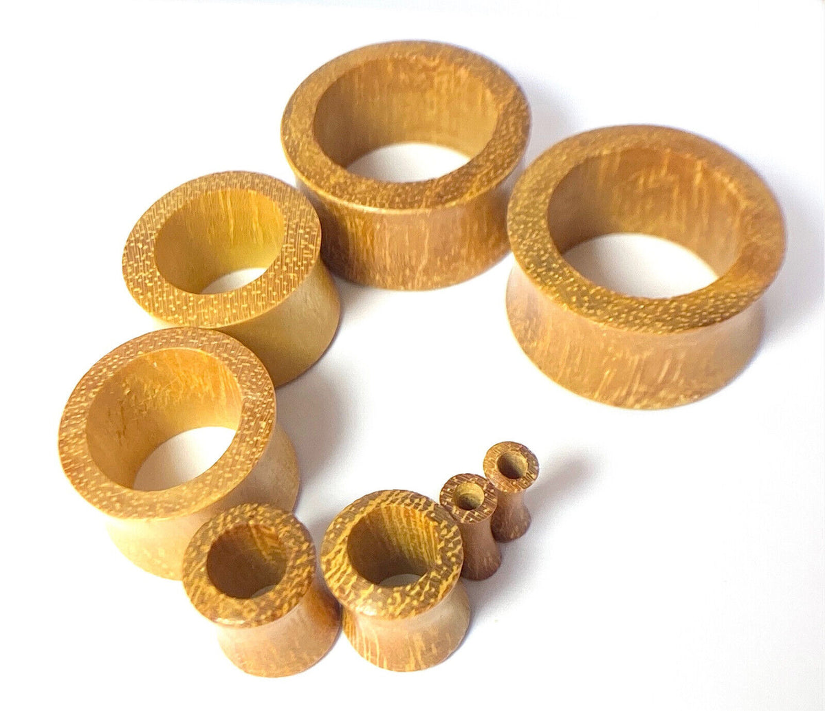 PAIR Jackfruit Wood Tunnels Plugs Organic Earlets Gauges Body Jewelry
