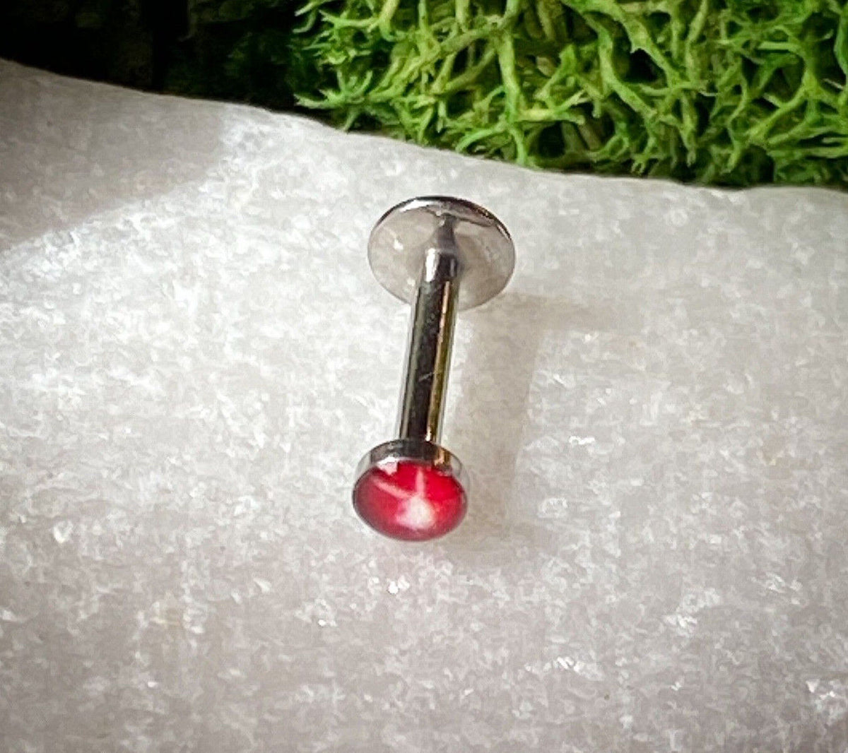 1pc Playboy Bunny Logo 16g Internally Threaded 5/16" Steel Labret Monroe