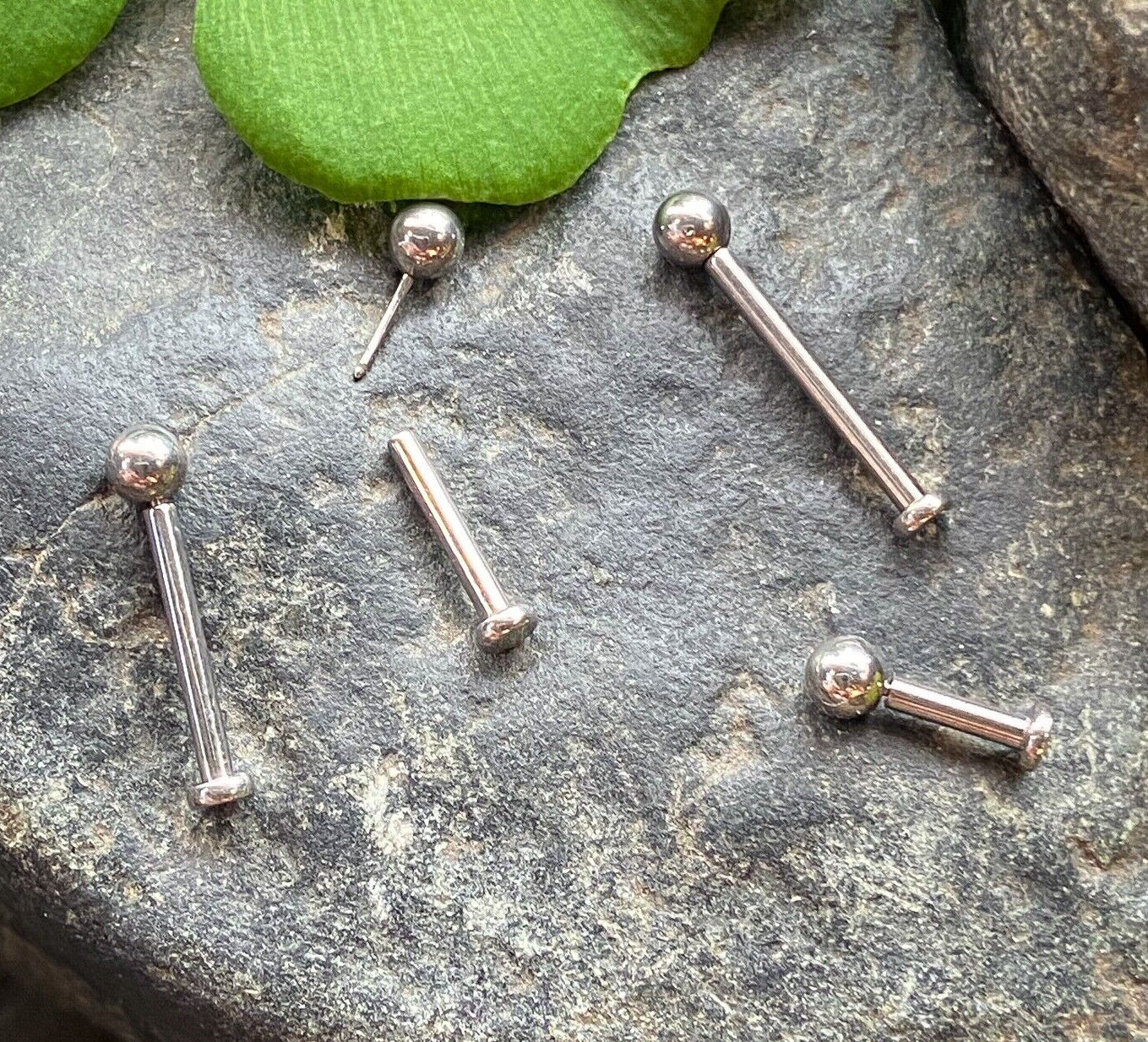 1pc Titanium Push In Ball Labret Threadless Stud Lip Ring Helix Ear Cartilage