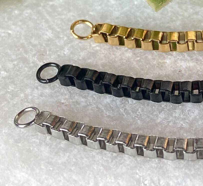 1pc 316L Stainless Steel Connector Box Chain Nose Ring Bridge Helix Cartilage