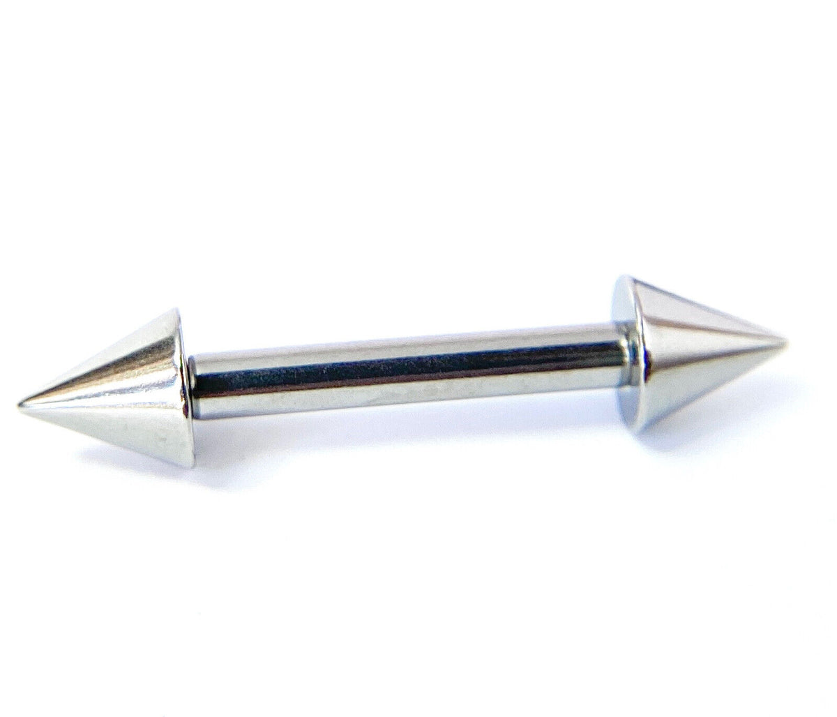 1pc Spike 316L Steel Barbell, Industrial Bridge Nipple Eyebrow Ring Spiked Cone