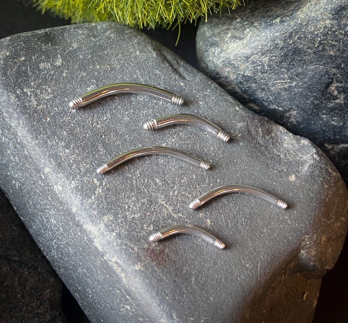Body Jewelry Replacement Parts - 10pk 316L Surgical Steel Curved Bars Barbells