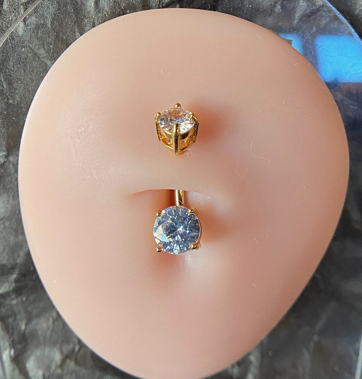 3pc Box Value Pack Belly Rings Gem Internally Threaded Navel Naval Body Jewelry