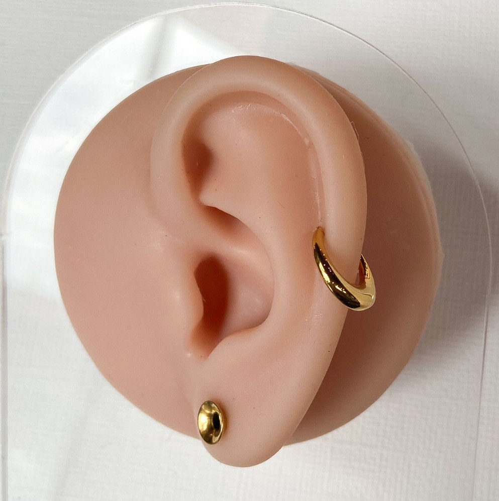 1pc Hollow Thick Hinged Segment Ring 16g Septum Clicker Surgical Steel