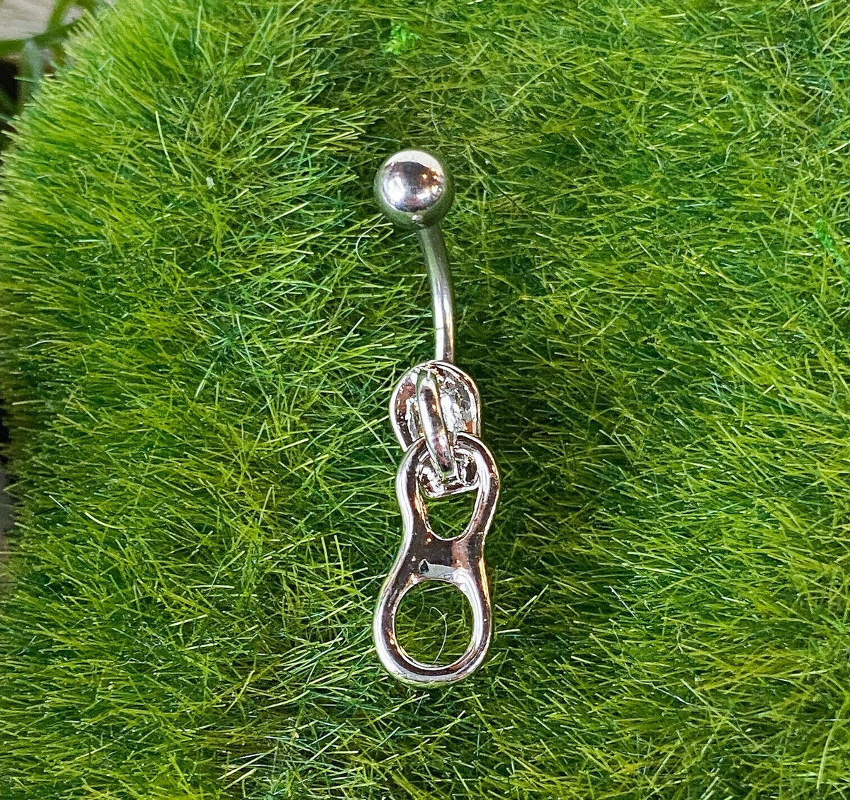 1pc Zipper Belly Ring Navel Piercing Pierced Naval Body Jewelry