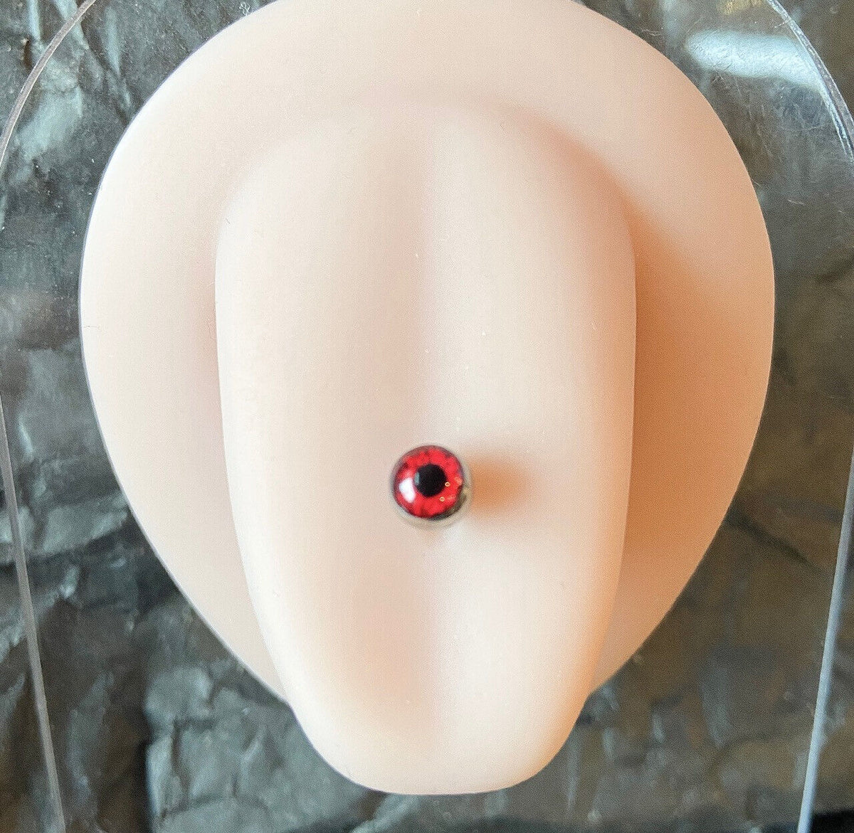 1pc Eyeball 316L Surgical Steel Barbell Tongue Tounge Ring Eye Ball 14g 5/8"
